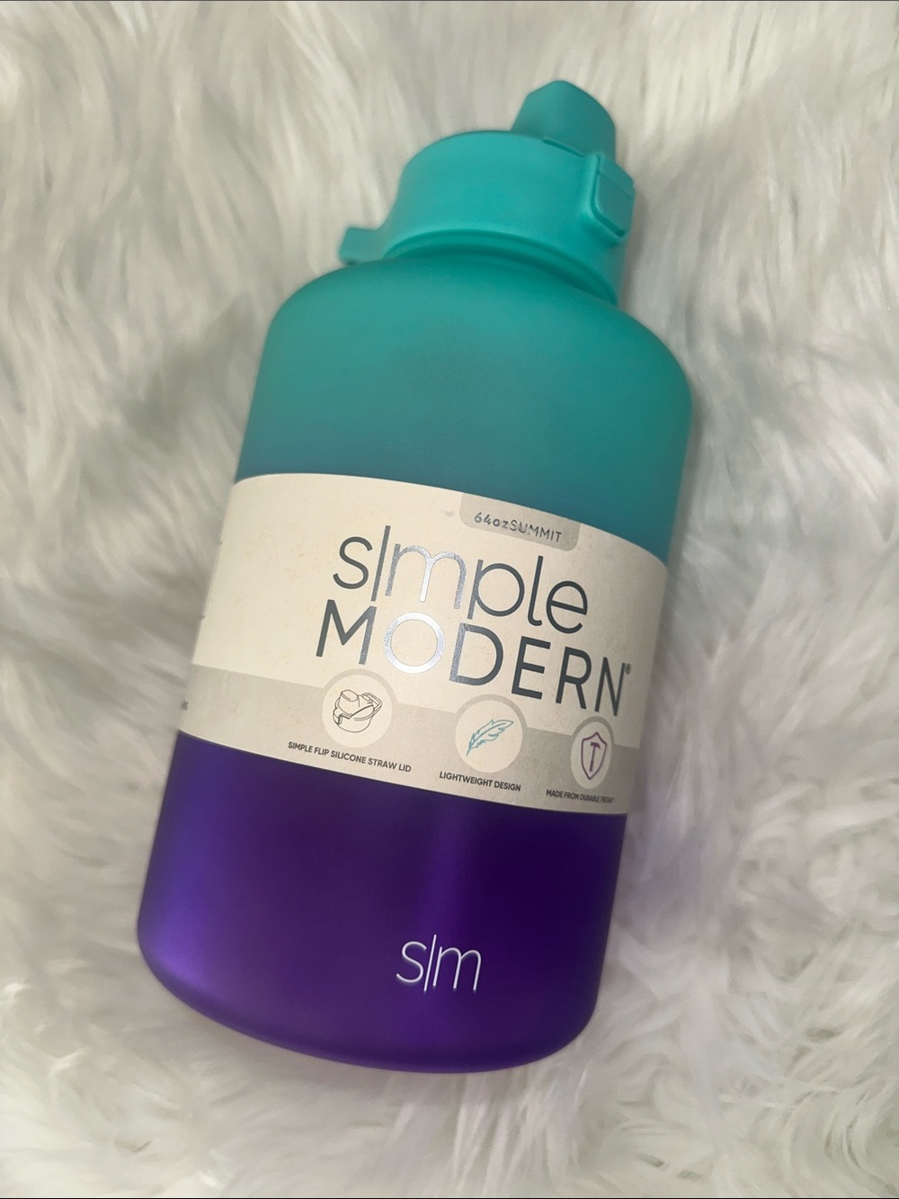 Simple Modern Teal & Purple Water Bottle 64 oz